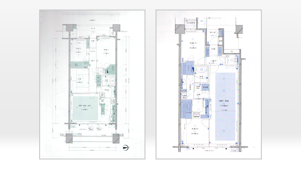 制作実績大型マンション間取図面